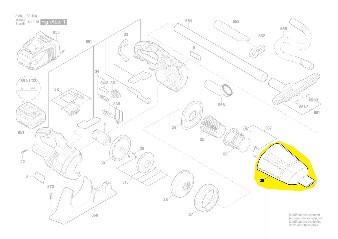 Collecteur à poussière GAS 18 V-LI Bosch